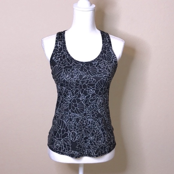 Athleta Tops - ATHLETA Black Floral Tank